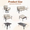 EROMMY Outdoor Swivel Rocker Patio Chairs With Coffee Table 3 Pcs Bistro Set - 2 of 4