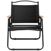 vidaXL Camping Chairs 2 pcs Black 21.3"x16.9"x23.2" Oxford Fabric - 4 of 4