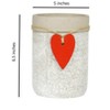 Classic Home and Garden Indoor/Outdoor Cement Planter with Drainage Hole, Heart Vase, Large, Whitewash - 3 of 3