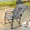 Camping Directors Chair, Heavy Duty With Side Table,Oversized Rocking Chair Outdoor With Pocket For Beach, Folding Chair That Rocks-Cuddlewood - 2 of 4