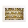 Craftoutlet.Com 0.5 Inch Tiny Glass Ball Ornament Set Christmas Tree Ornament Sets - 2 of 3