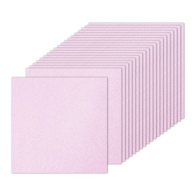 Unique Bargains 250gsm Cardstock DIY Craft Glitter Paper Sheets 20 Pcs
