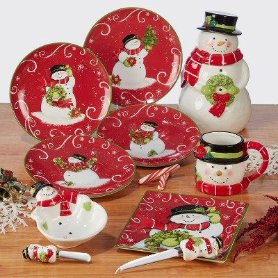 9" Earthenware Holiday Magic Snowman Dessert Plates - Certified International, 2 of 7