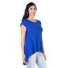 Womens Short Sleeve Casual High Low Tunic Top - 24seven Comfort Apparel™ - 2 of 4