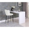 Meridian Furniture,Lily Cream Velvet Stool, Set of 2 - 2 of 4