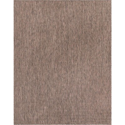 Light Brown Synthetic Flat Woven Outdoor Area Rug 8' x 10'