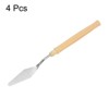 Unique Bargains Stainless Steel Plastic Handle Flexible Polished Palette Knife 4 Pcs - 3 of 4