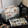 5-Drawer Acrylic Earring Organizer with 100 Compartments, Clear Jewelry Storage Display Case for Women & Girls - 2 of 4