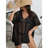 Womens Swimsuit Cover Up Hollow Out Swimwear Beach Bathing Suit Bikini Coverups Regular - 2 of 4