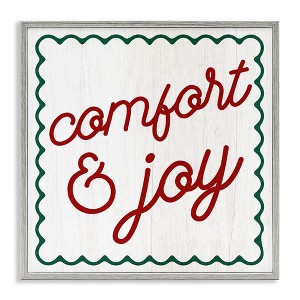 Stupell Industries Comfort & Joy Phrase Black Framed Giclee Art - 1 of 4