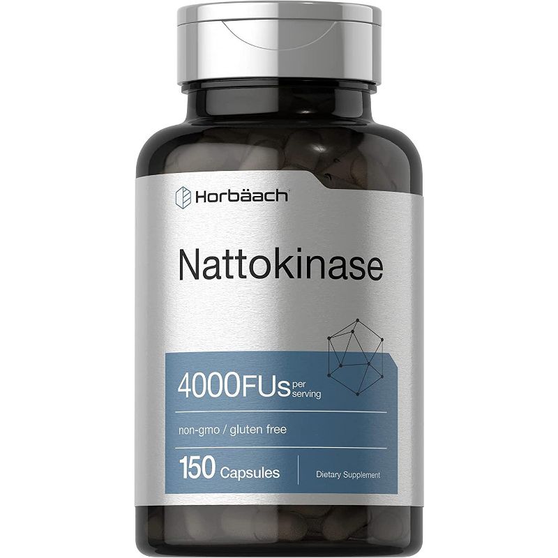 Horbaach Nattokinase Supplement 4000 FU | 150 Capsules, 1 of 4