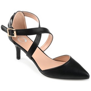 Journee Collection Womens Riva Pointed Toe Mid Heel Pumps - 1 of 4