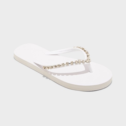 Womens White Flip Flops : Target