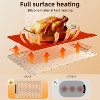 ZAFRO Warming Mat for Food,3-Temp Electric Warmer (140/176/212°F), 250W Low Energy, Auto Shut-Off & Child Safety Lock, Portable Roll-Up Silicone,White - 4 of 4