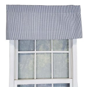 RLF Home Tailored Stylish Classic Small Check Croswell Window Valance 3" Rod Pocket 50" X 14" Blue - 1 of 3
