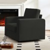Mjkone Modern 360° Accent Swivel Chair,Upholstered Square Armchair,Comfy Chenille Single Sofa Chair - 4 of 4