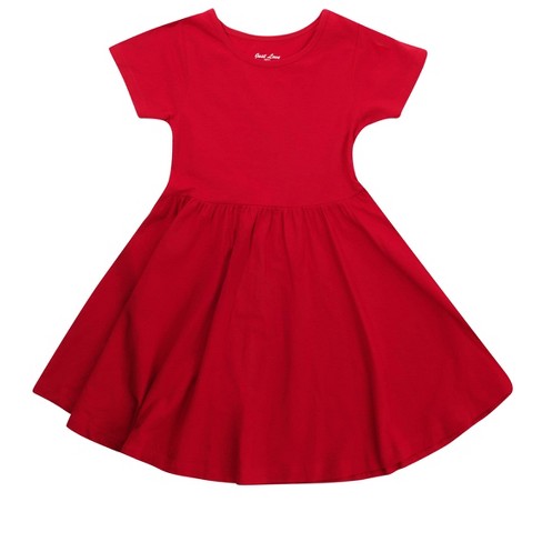 Just Love Girls Twirl Dress Girls Short Sleeve Twirly Skater Dress 73612 red 4 Target