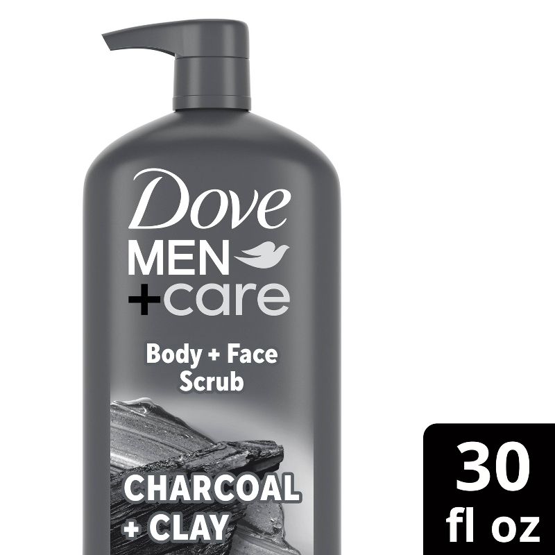 Dove Men+Care Charcoal Clay Body Wash Pump - 30 fl oz, 1 of 8