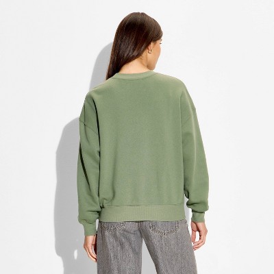 Women's Merry Martini Graphic Sweatshirt - Light Green - image 3