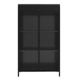 Gulches 47.6" Tall Metal Storage Cabinet with Glass Doors & Flip-Top - 4-Tier Steel Sideboard Buffet with Open Shelves for Kitchen/Living Room/Office - 1 of 4