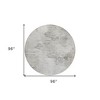 Silver Gray And Ivory Abstract Washable Indoor Outdoor Area Rug - 3 of 4