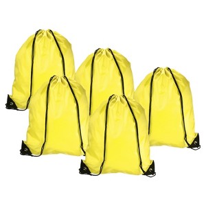 Unique Bargains Gym Sports Outdoor Traveling Nylon Polyester Drawstring Storage Bag 5 Pcs - 1 of 3