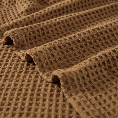 King Brown Organic Cotton Knitted Reversible Blanket