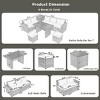 Outdoor 6-Piece All-Weather PE Rattan Wicker Sofa Set with Storage,Adjustable Seat And Tempered Glass Table-Maison Boucle - 2 of 4