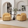 SEYNAR Modern Glam Boucle Upholstered Swivel Accent Armchair Set of 2 - 2 of 4