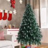 White and Light Green Artificial Christmas Tree with PVC Branches, Durable Iron Base, Full Lifelike Design for Holiday Home Décor - 4 of 4