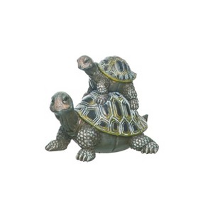 Transpac Resin 6.75 in. Gray Spring Stacked Turtle Fig - 1 of 4