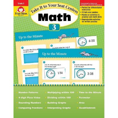 Take It to Your Seat Math Centers Grade 3 - by  Evan-Moor Educational Publishers (Paperback)