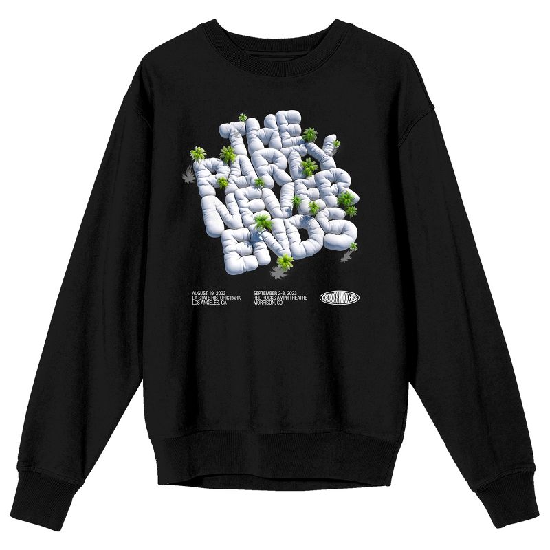 The Chainsmokers The Party Never Ends Crew Neck Long Sleeve White Adult Sweatshirt, 1 of 4