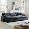 Oversized 115.34" Corduroy Modular Sectional Sofa Bed with Double-Layer Cushions and 3 Ottoman, 6-Piece Free combination Sofa - 2 of 4