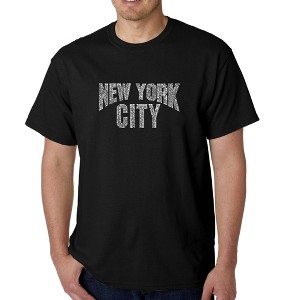 LA Pop Art Men's Word Art T-shirt - NYC NEIGHBORHOODS - 1 of 4