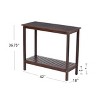 Lyngins Narrow Entryway Table with 1 Open Storage Shelf,Stylish Minimalist Console Table for Living Room,Brown - 3 of 4