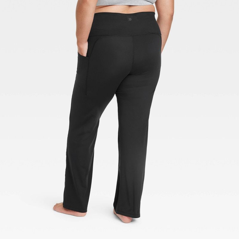 Women's Brushed Sculpt Pocket Straight Leg Pants - All In Motion™, 3 of 7