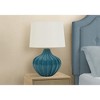 Monarch Specialties Lighting 24inchH Table Lamp Blue Ceramic Ivory / Cream Shade Transitional - 2 of 4