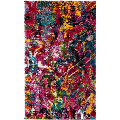 Fiesta Shag Fsg364 Power Loomed Rug - Fuchsia/multi - 2'3