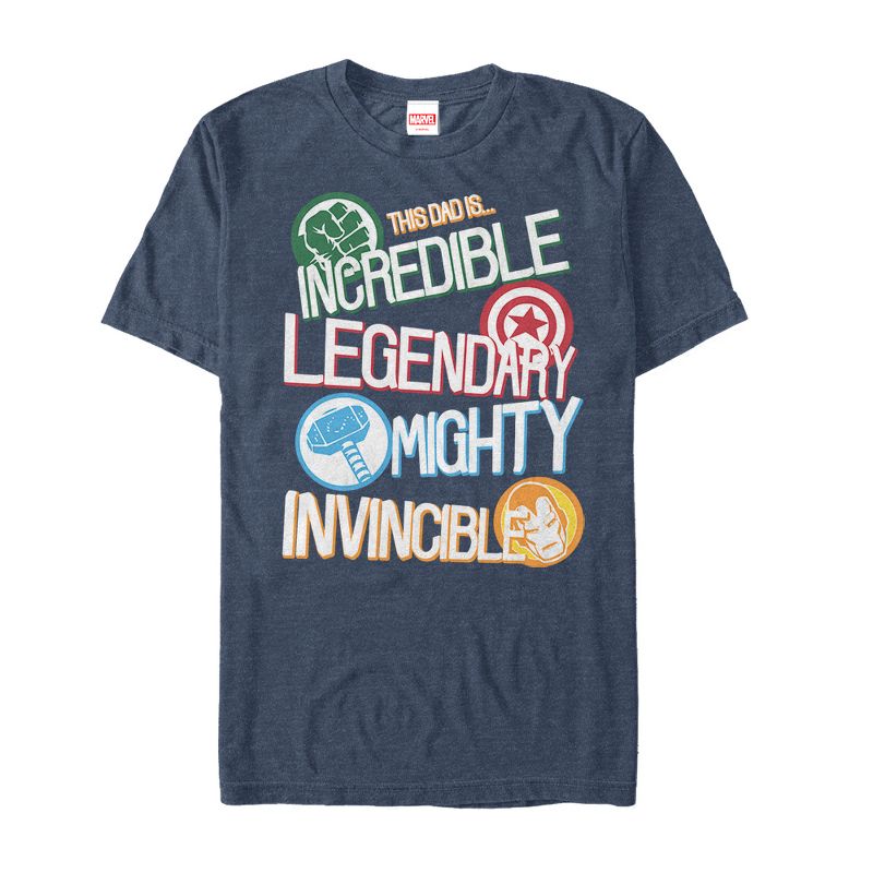 Men's Marvel Father's Day Avengers Dad Words T-Shirt, 1 of 4