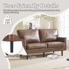 CAVINAS Mid Century Modern Loveseat Sofa, 2 Seater Sofa Couches for Living Room, Comfy Couch with USB & Removable Pillow Cover - 4 of 4
