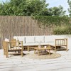 vidaXL Garden Lounge Set Cream White Bamboo 7 Piece Set Modular - 2 of 4
