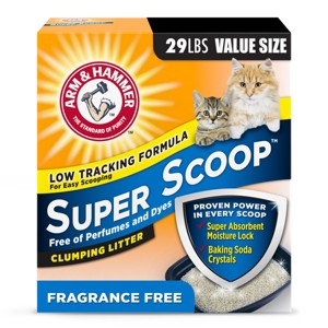 Arm & Hammer Super Scoop Clumping Fragrance Free Cat Litter - 29lb - 1 of 4