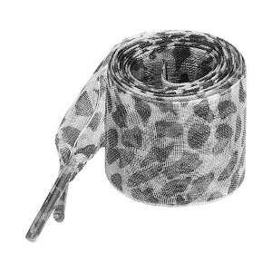 INSPIRE CHIC Leopard Ribbon Pattern Flat Wide Lace Shoelaces for Sneakers 1 Pair - 1 of 4