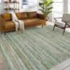 Modern Farmhouse Area Rugs Machine Washable Printed Braid Accent Carpet with Non-Slip Backing Stain Resistant Floor Carpet Soft Low Pile Rugs - 2 of 4