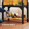 ORRD Wooden Tortoise Habitat with Openable Top & Lamp Holder - Tortoise Enclosure with Clear View Windows & Storage Shelf, Yellow - 2 of 4