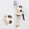 Mewoofun Pet Beds 2 in 1 Wall Mounted Cat Scratcher, Cat Window Perch Hammock Bed with Scratching Post and Climbing Steps, White, 32.7"*14.1"*10.7" - 3 of 4
