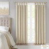PAGED Curtains Twist Tab Lined Window Curtain Total Blackout Panel Privacy Assured for Bedroom, Living Room, L84, Champagne - 3 of 4