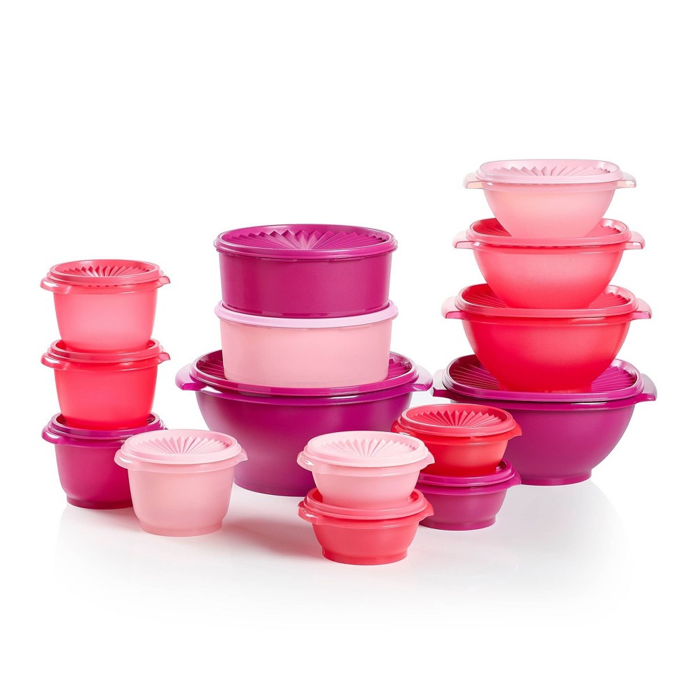 Photos - Food Container Tupperware 30pc Heritage Get it All Set Food Storage Container Set Pink 