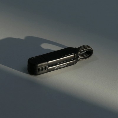inCharge X - The 100W Swiss Army Knife of Cables, Portable Keyring Compatible with Apple iPhone/USB/USB-C/Micro USB Cable (Black)